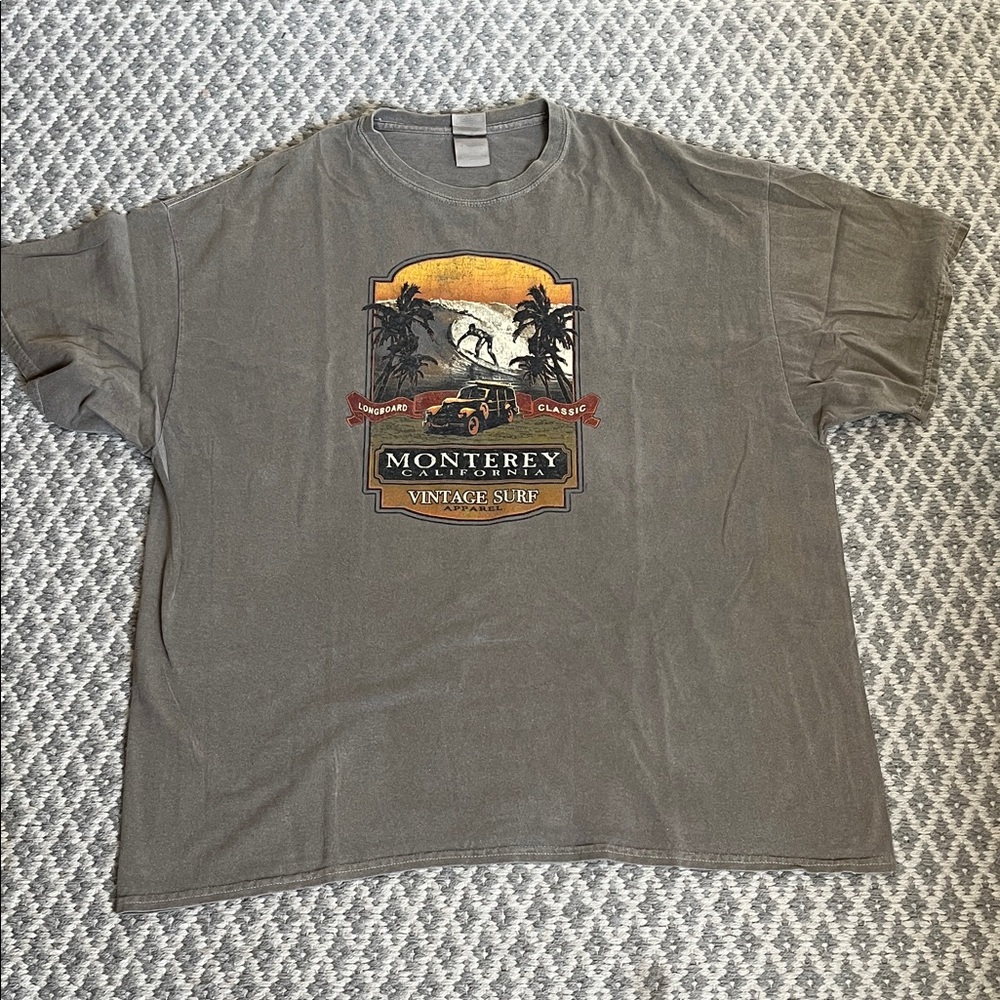 Monterey Vintage Surf Gray Brown T-Shirt